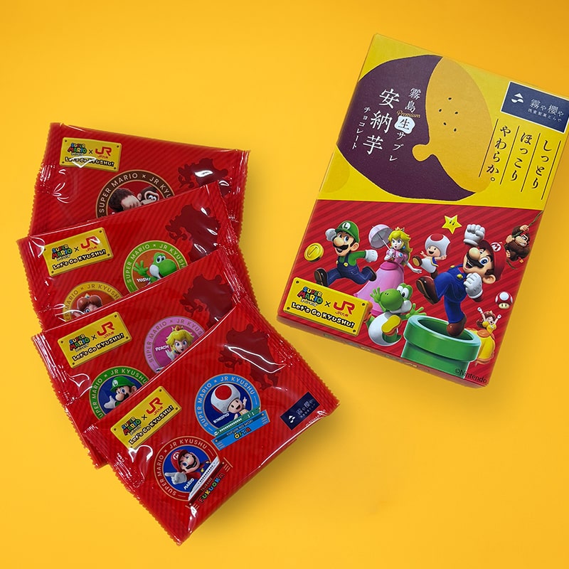 スーパーマリオ × JR九州コラボ企画 霧島プレミアム[生]サブレ　安納芋味（6枚入）